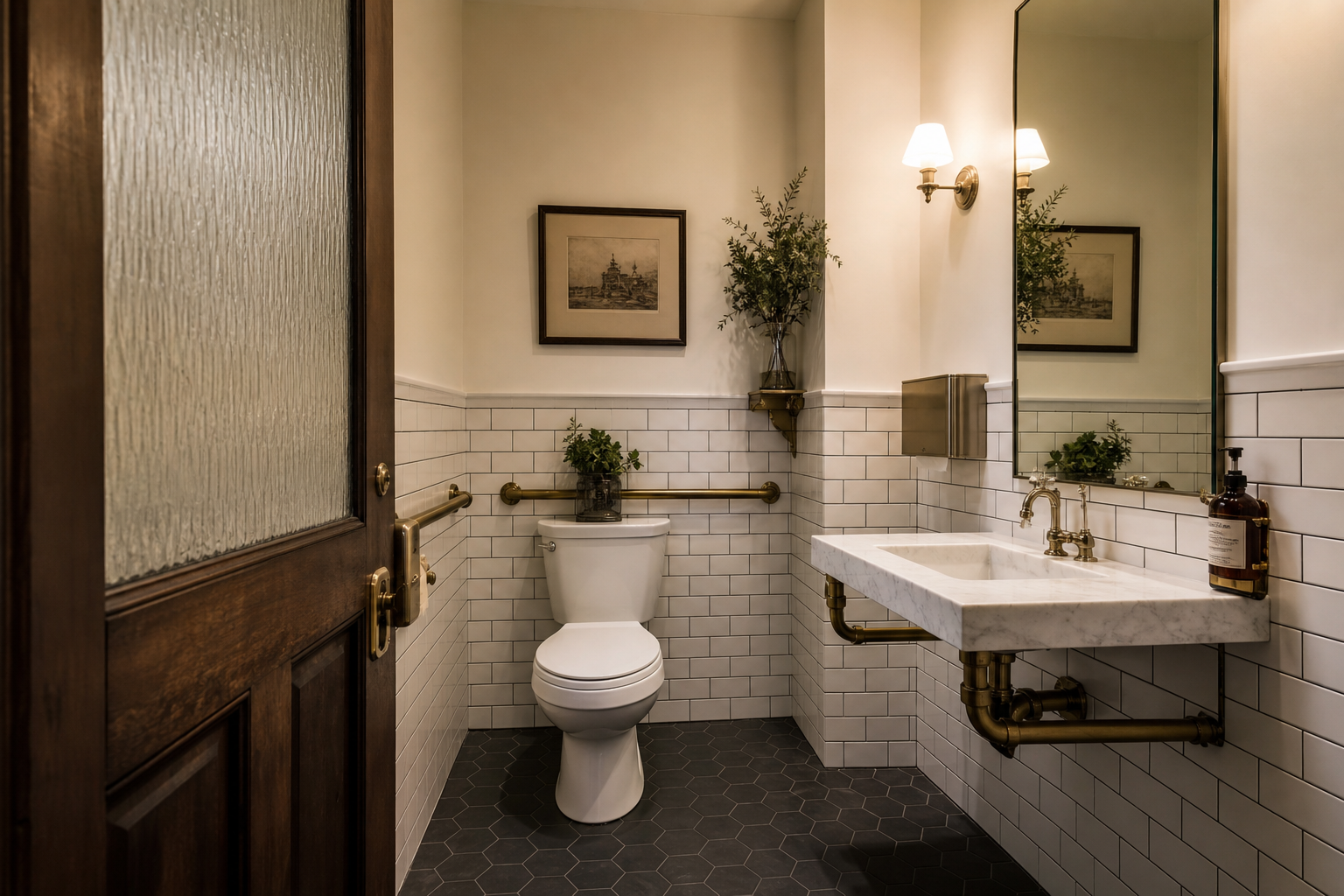 Finished restroom concept render