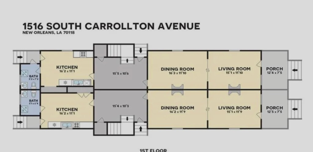Extracted 1st floor plan both units